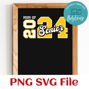 Mom Senior 2024 PNG design template