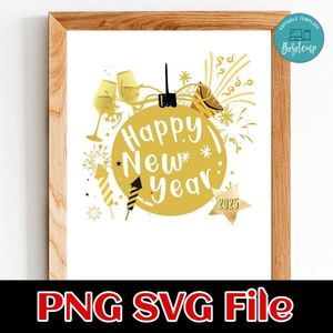 Happy New Year 2025 Customer Request PNG file template