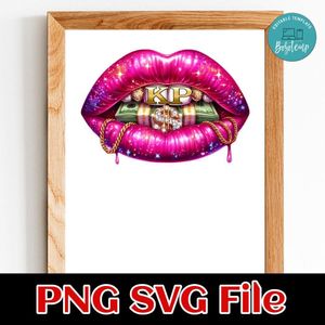 Dollar Bill Lips Customer Request PNG file template