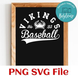Vikings Baseball Team SVG Customizable