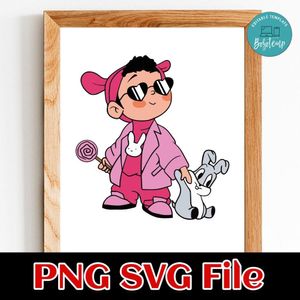 Bad Bunny Easter PNG file template