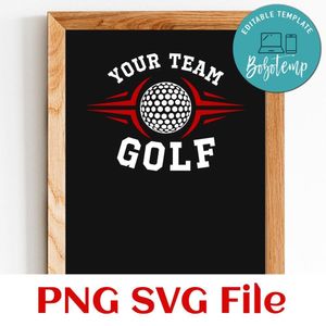 Golf Custom Your team name SVG design template