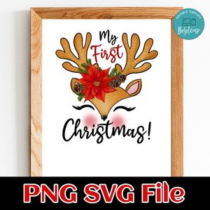 My first christmas PNG design template