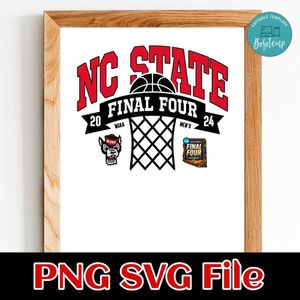 NC State Final Four 2024 Mens SVG PNG Customizable Instant Download