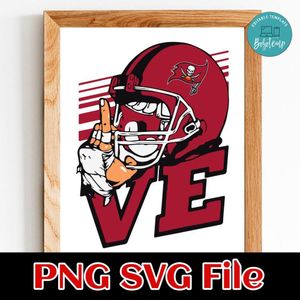 Love Tampa Bay Buccaneers PNG SVG file template