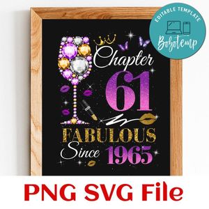 Chapter 61 fabulous since 1965 Customer Request PNG file template