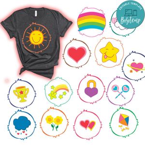 Care Bear Badges 90s Shirt