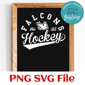 Falcons Hockey Team SVG Customizable