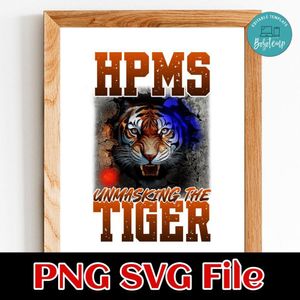 HPMS unmasking the tiger PNG design template
