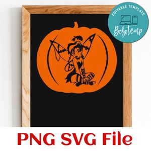 Tinkerbell Halloween SVG PNG design template