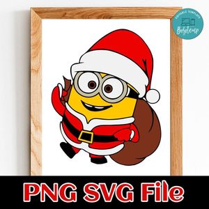Minion Santa Sack PNG file template