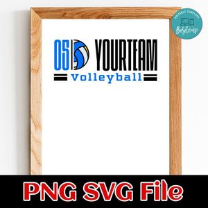 Volleyball Team Sign SVG design template