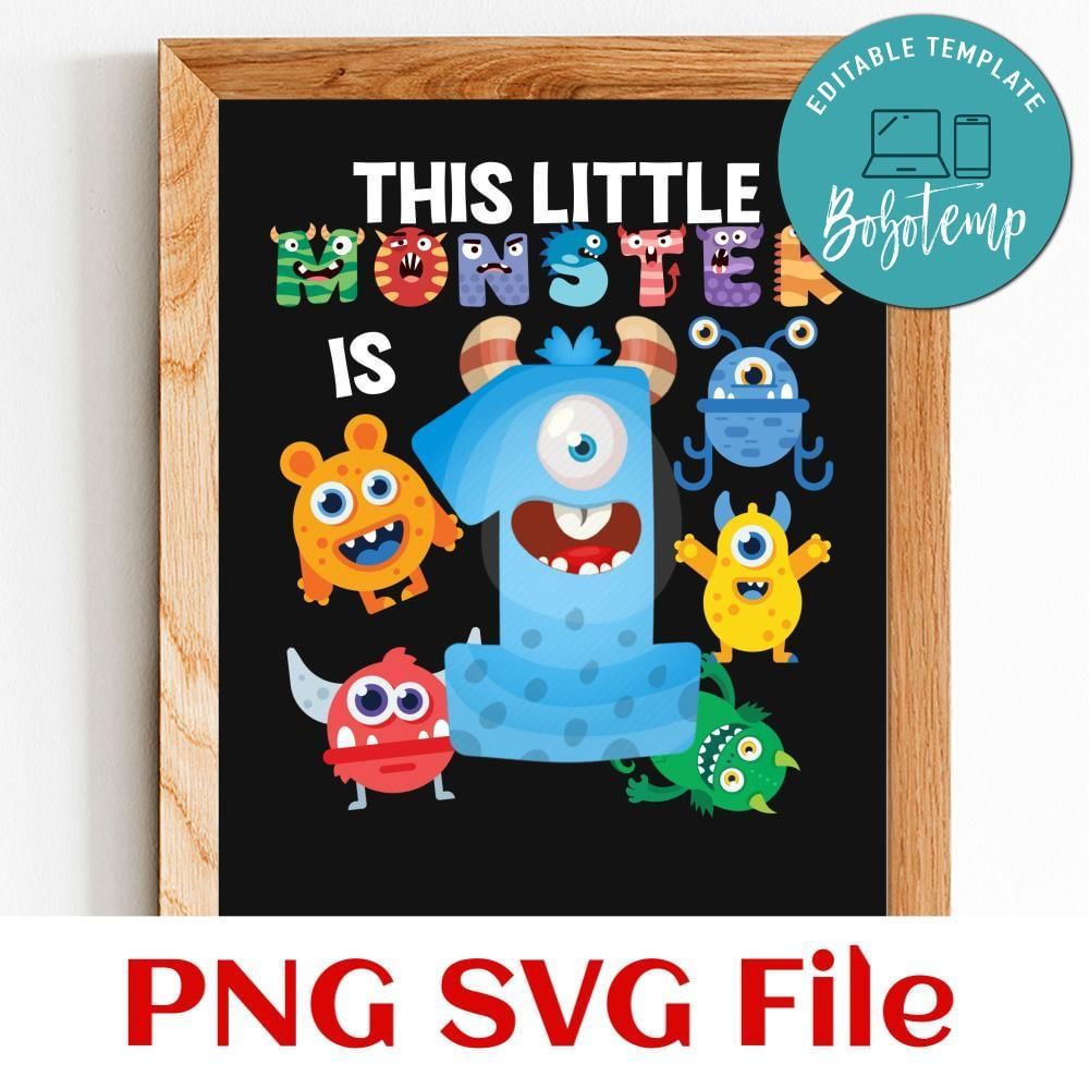 This little monster is 1 Customer Request PNG file template