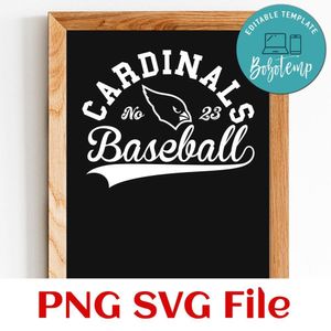 Cardinals Baseball Team SVG Customizable
