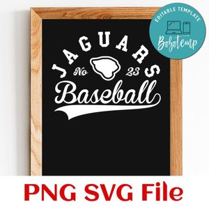 Jaguars Baseball Team SVG Customizable