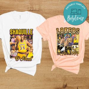 Laker Shaquille PNG design template