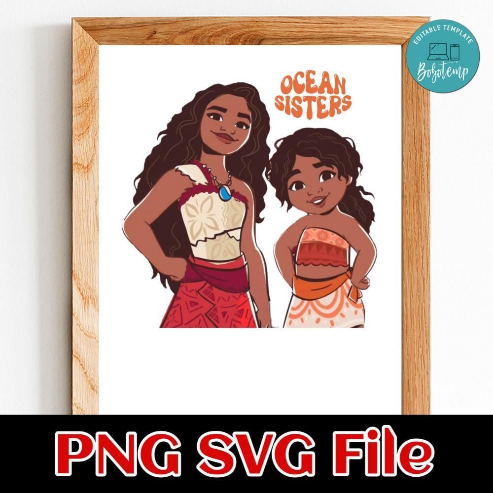 Moana Ocean Sisters Customer Request PNG file template