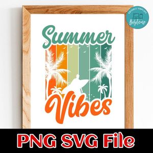 Summer vibes PNG SVG design template