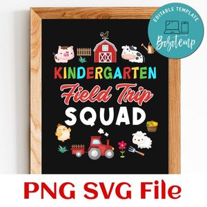 Kindergarten Field Trip Squad Teacher Students Matching Customer Request PNG file template