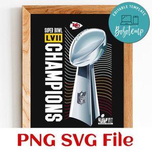 Super bowl LVII champions PNG SVG file template