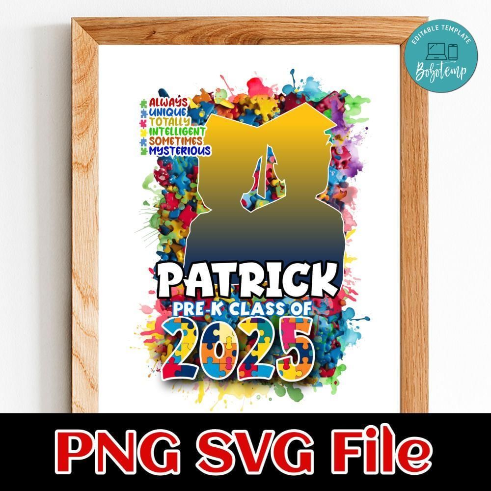 Pre-k class of 2025 Customer Request PNG file template