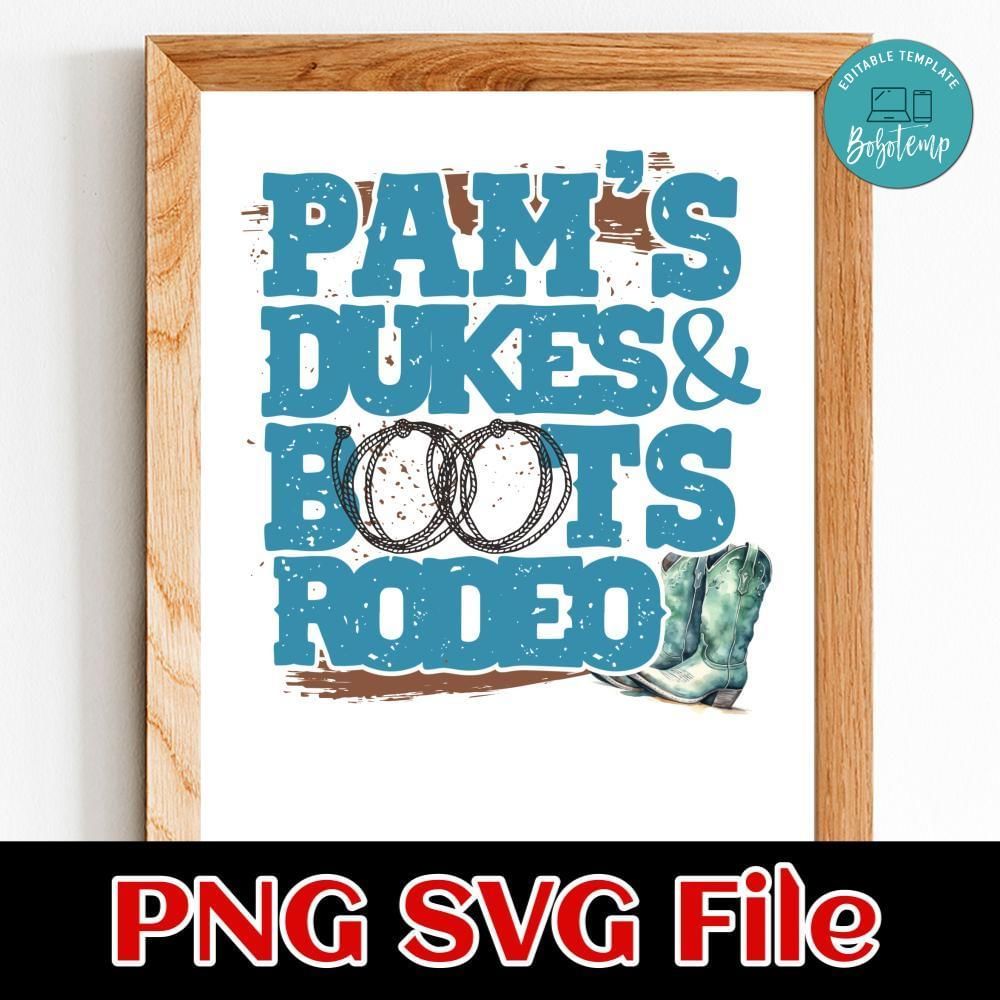 Cowboy pam's dekes & roots rodeo Customer Request PNG file template
