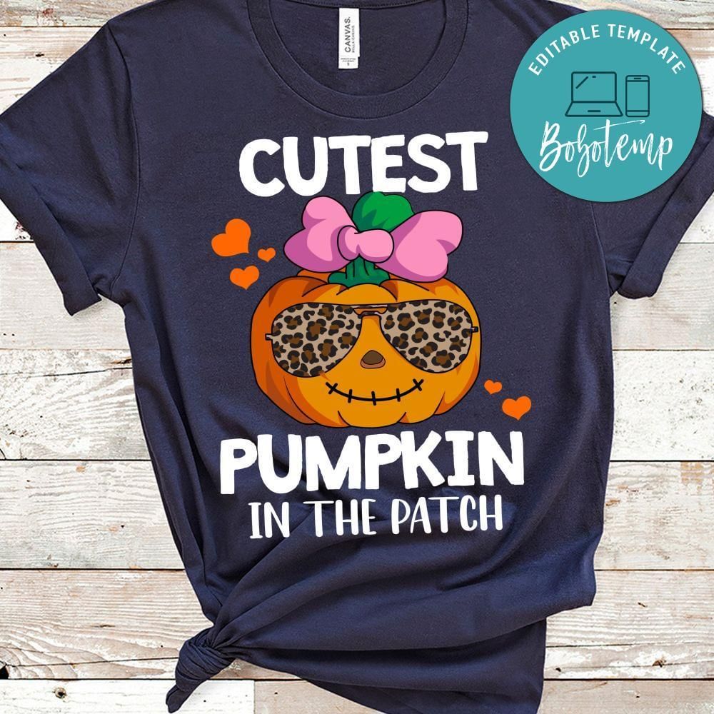 Cute pumpkin in the patch PNG file template