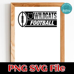 Wildcats Football SVG design template