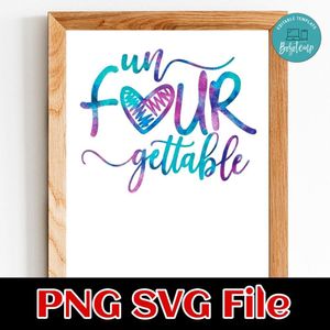 Un four gettable PNG design template