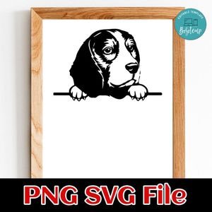 Beagle PNG SVG file template