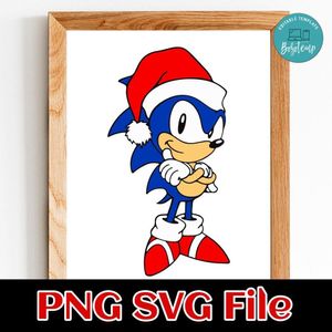Sonic Christmas PNG SVG file template