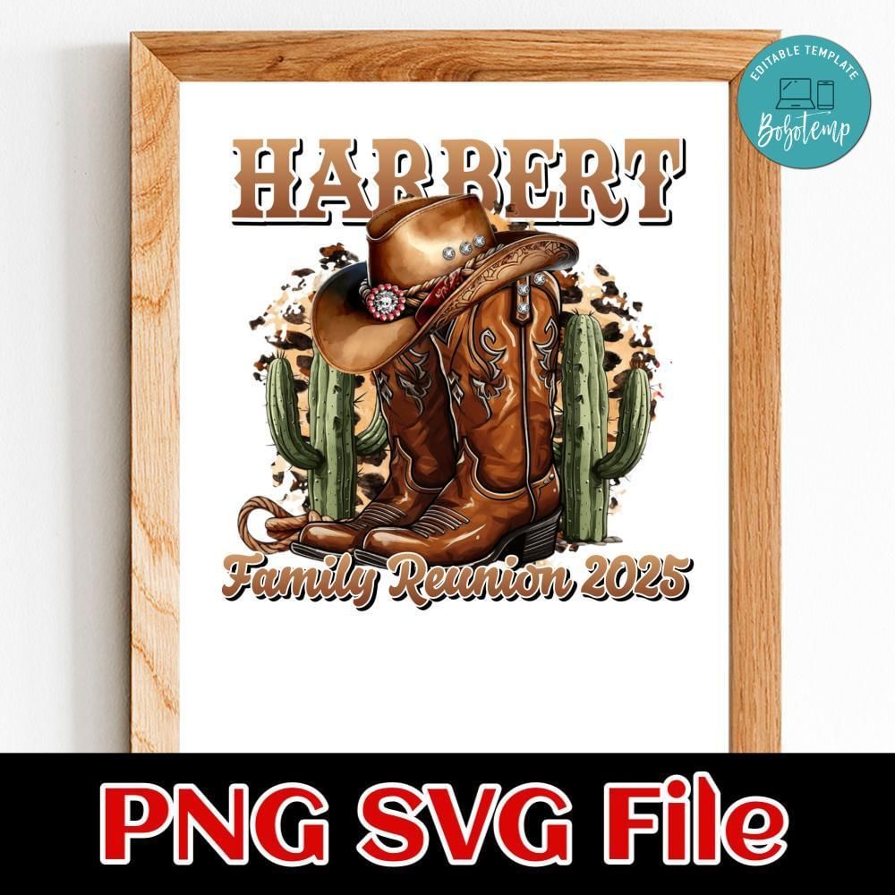 Rodeo Family Reunion Custom Text Customer Request PNG file template