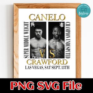 Canelo vs Crawford 3 Customer Request PNG file template