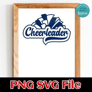 Cheerleader custom Name and Number PNG SVG design template