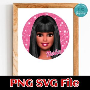 African Barbie PNG file template