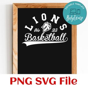 Lions Basketball Team SVG Customizable