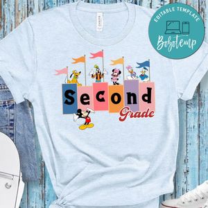 Second Grade Disney School PNG file template