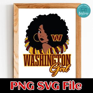 Washington Girl PNG SVG file template