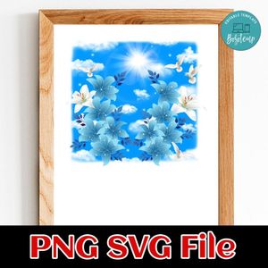 Memorial Lily Flower PNG design template