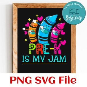 Pre-k is my jam PNG design template