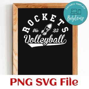 Rockets Volleyball Team SVG Customizable