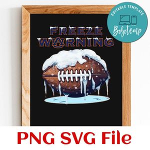 Freeze warning PNG design template