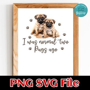 Pug dogs Customer Request PNG file template