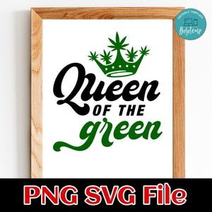Queen of the green PNG SVG design template