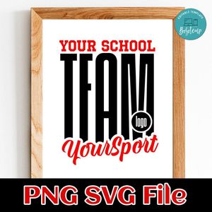 Custom Your school sport team Name SVG PNG design template