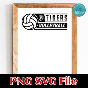 Tigers Volleyball SVG design template