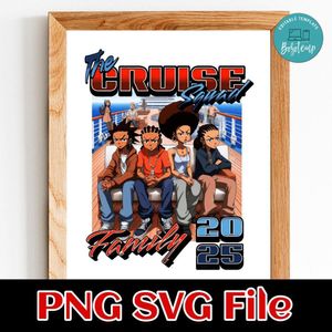 The Boondocks the cruise squad family 2025 Customer Request PNG file template