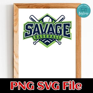 Savege baseball Customer Request PNG file template