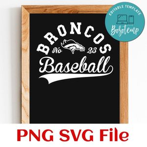 Broncos Baseball Team SVG Customizable