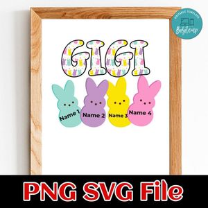 Happy Easter Gigi PNG SVG design template